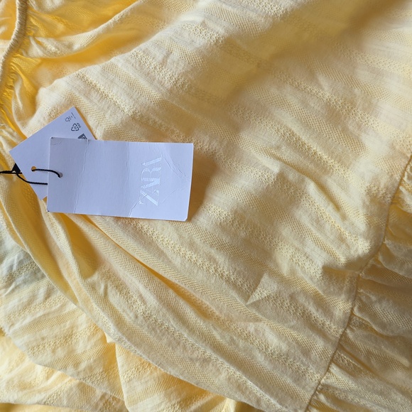 ZARA OPEN BACK MAXI DRESS YELLOW SIZE XL - Picture 11 of 11
